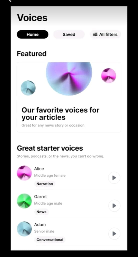 Aplikacja ElevenLabs Reader App dostępna na Androida